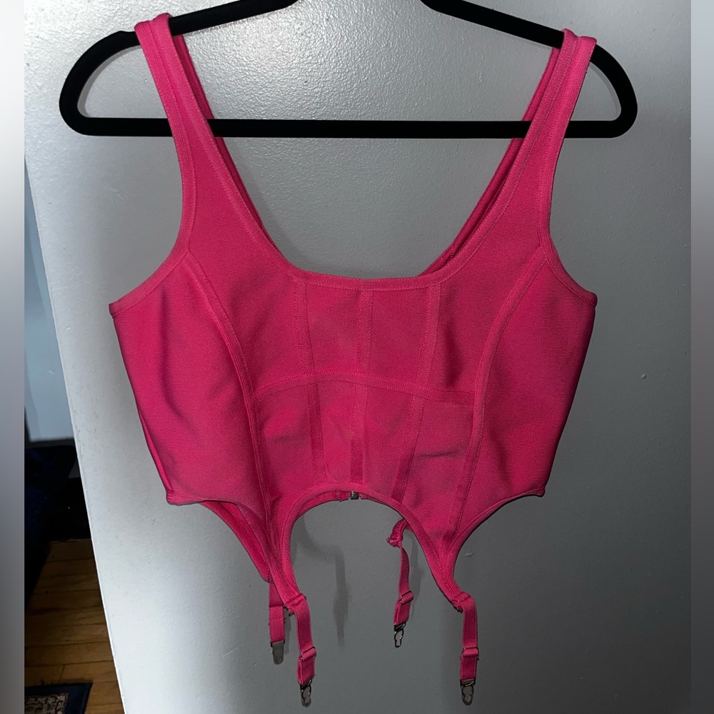 Pink Bustier Corset Top